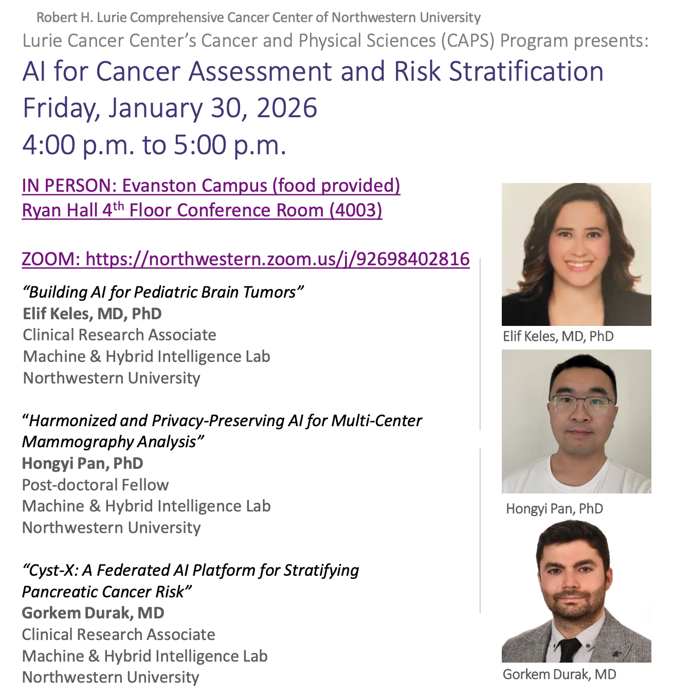 Bagci Lab fellows present at CAPS — original accompanying document or figure